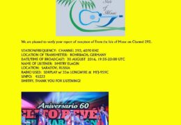 e-QSL From the Isle of Music Германия 30 августа 2016 года