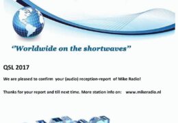 e-QSL Mike Radio Нидерланды 2016 — 2017 год
