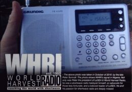QSL WHRI США World Harvest Radio Май 2019 года